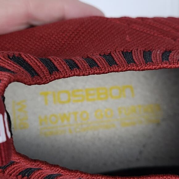 Tiosebon Maroon stretch knit slip on shoes, W38 - Picture 4 of 8